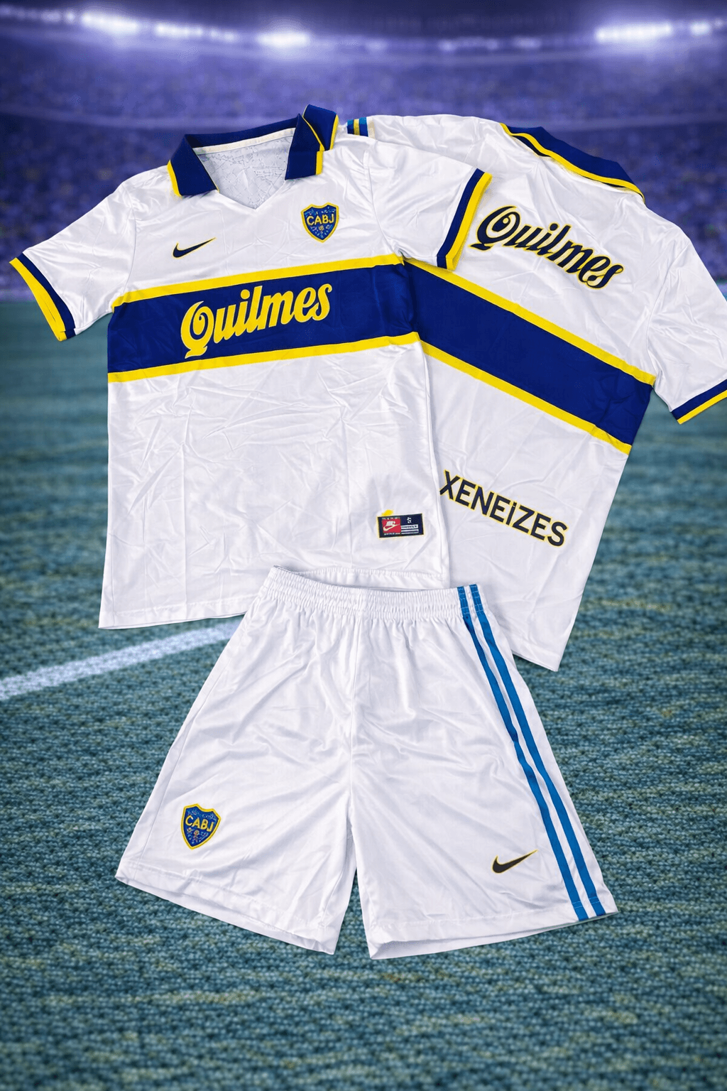 Conjunto Alterno Boca Juniors Blanco – Adulto
